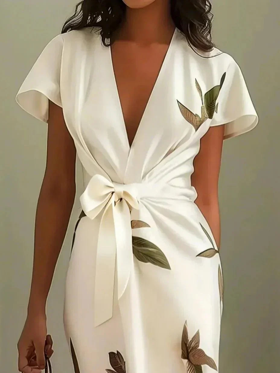 Vestido Cruzado Satinado para Mujeres