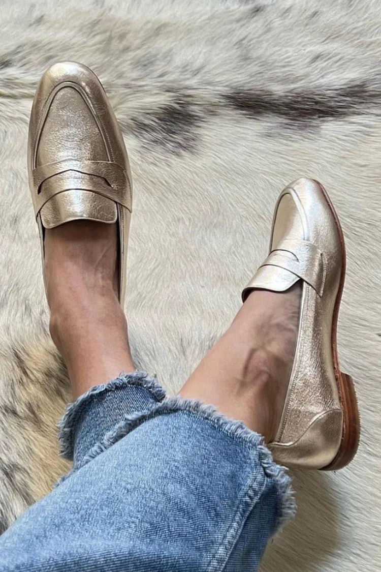 Mocasines sin Tacón de Piel Sintética para Mujer