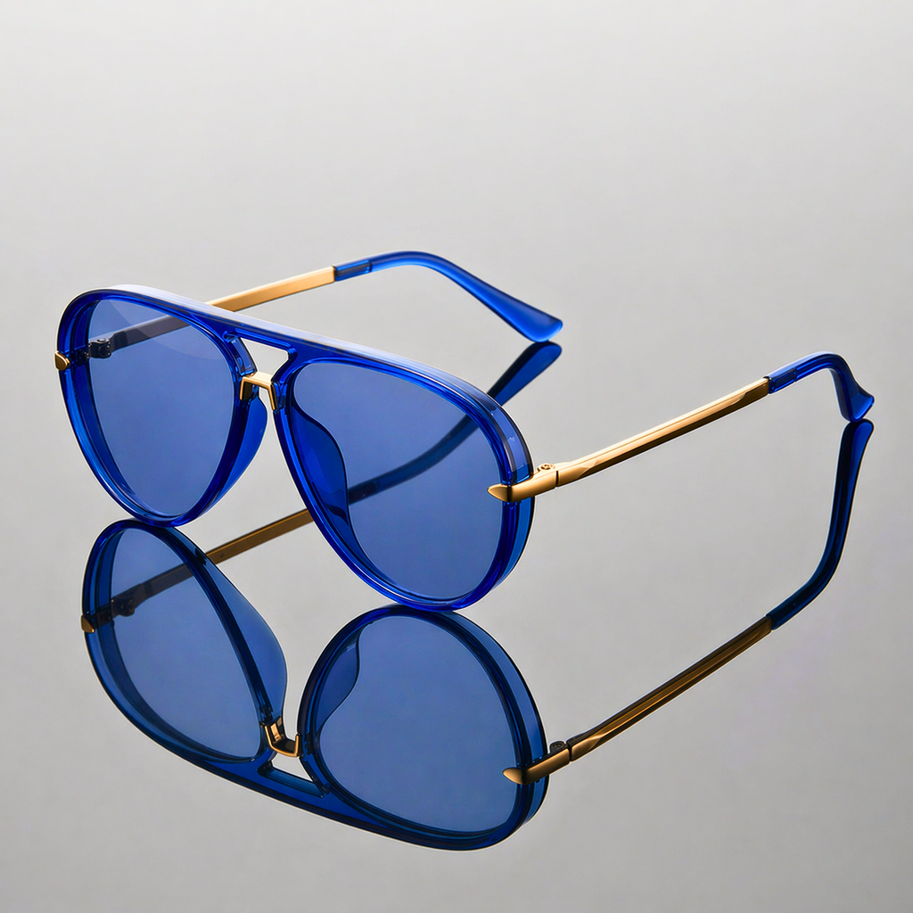 Gafas de Sol Aviador con Diseño de Doble Puente para Mujer