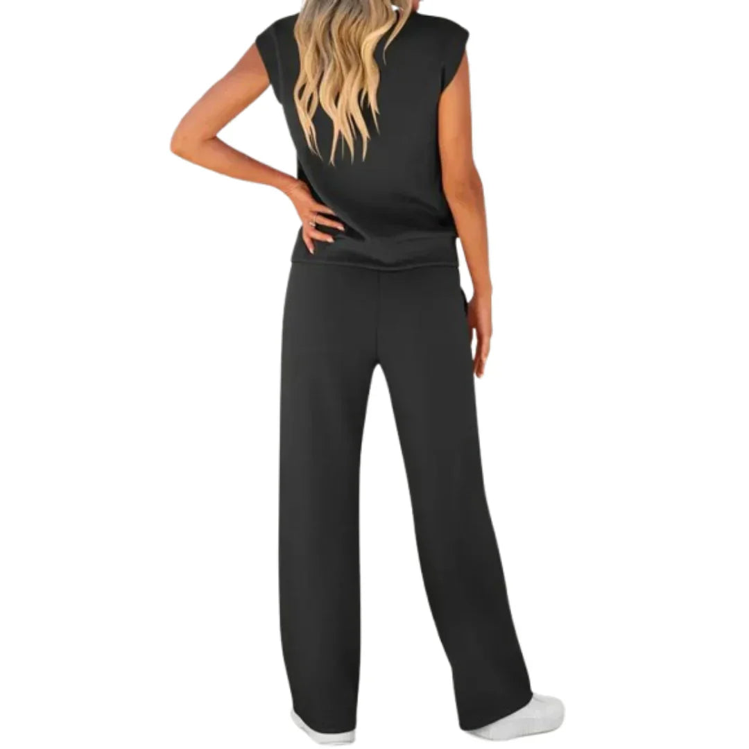 Conjunto Casual de Pantalón y Top Sin Mangas para Mujer