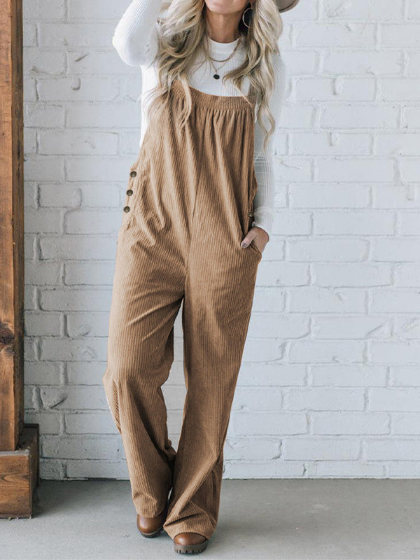 Mono de Pana con Tirantes Ajustables para Mujer