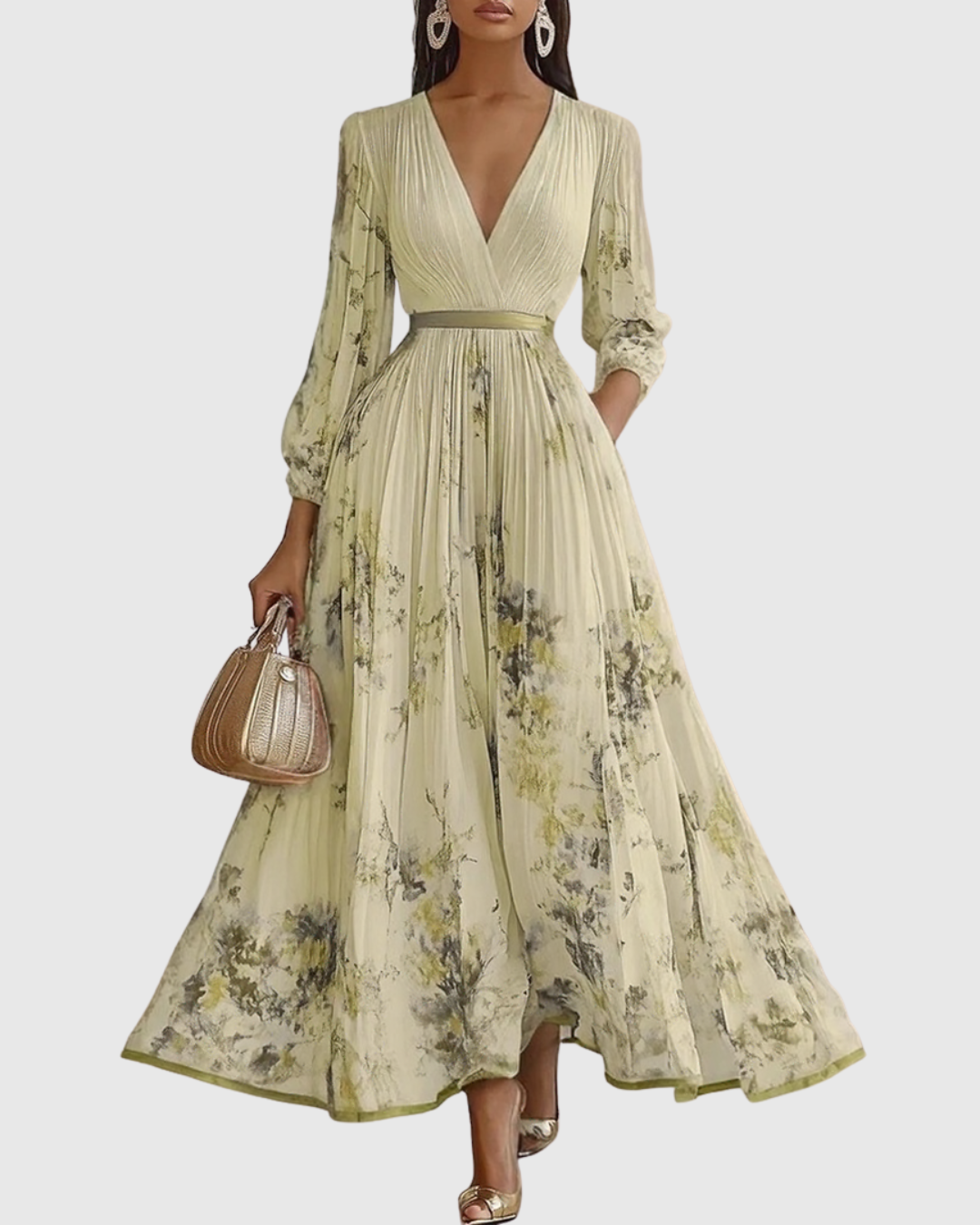 Vestido Maxi Plisado para Mujeres