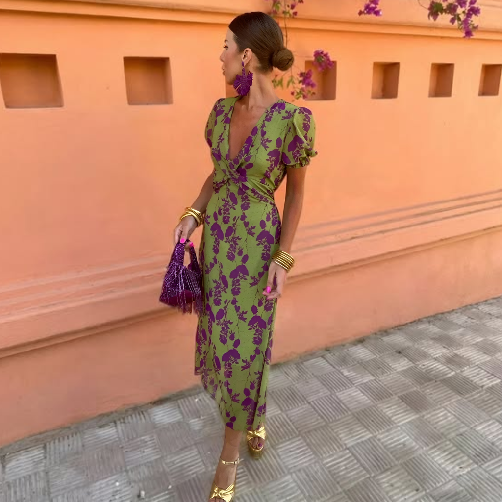 Vestido Largo Estampado Elegante para Mujer
