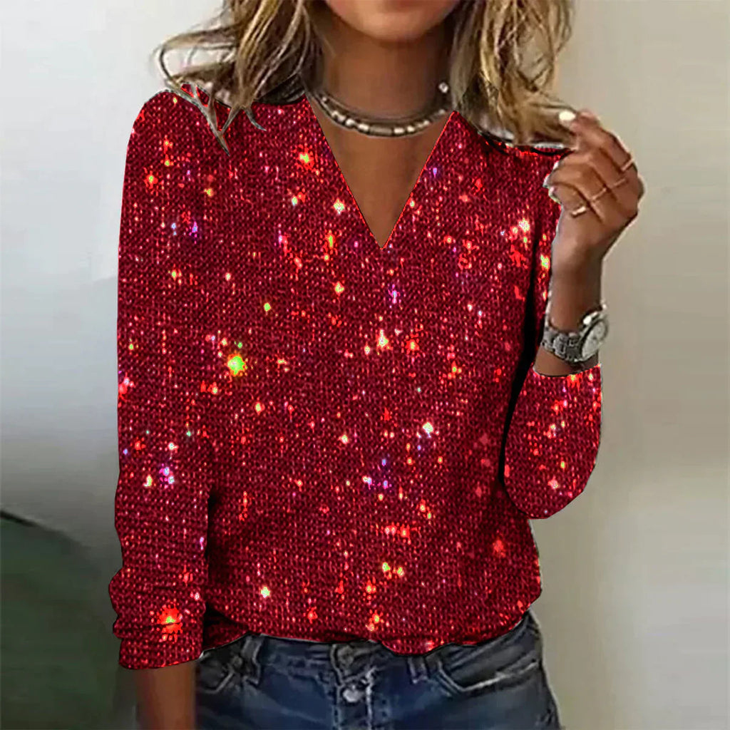 Camiseta con cuello redondo y estampado digital para Mujeres