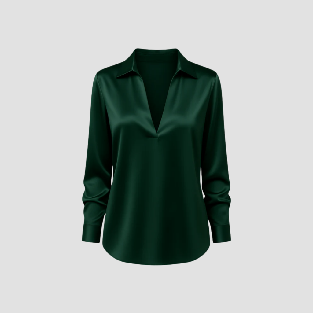 Elegant Blouse with V-Neck for Women