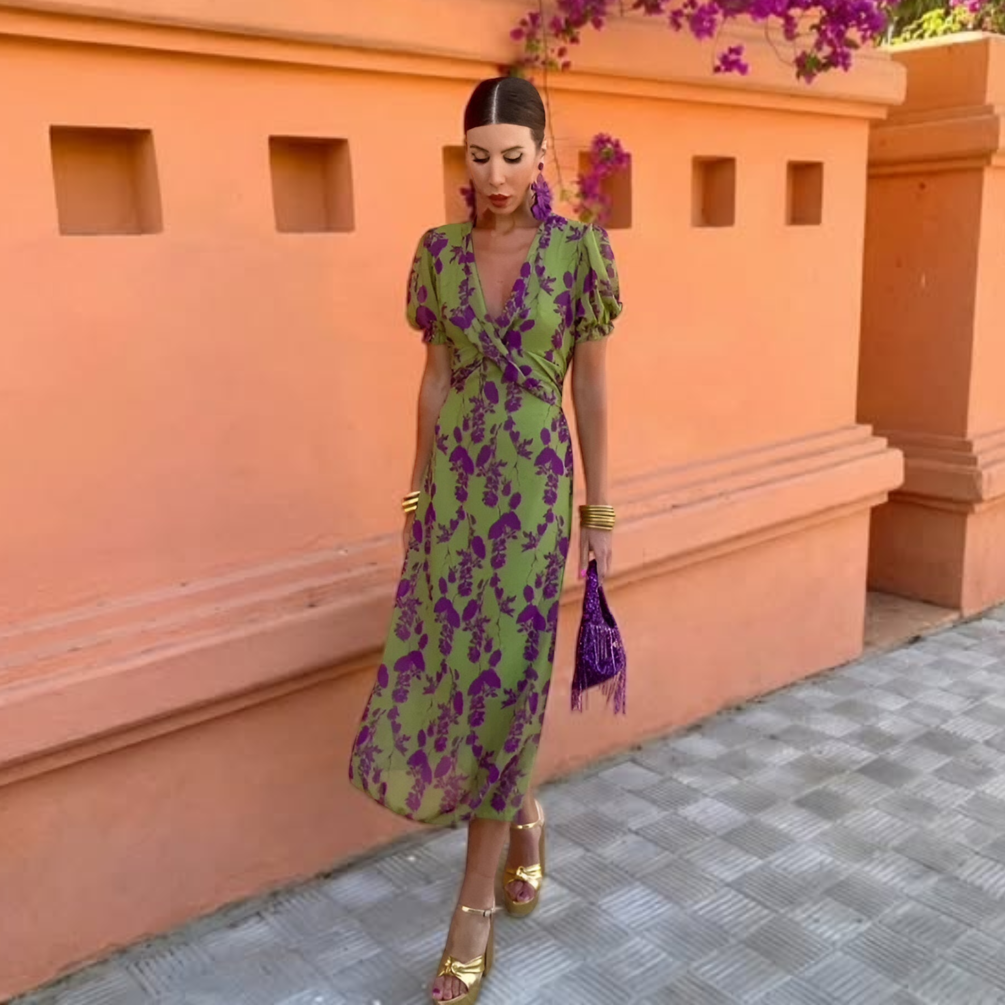 Vestido Largo Estampado Elegante para Mujer