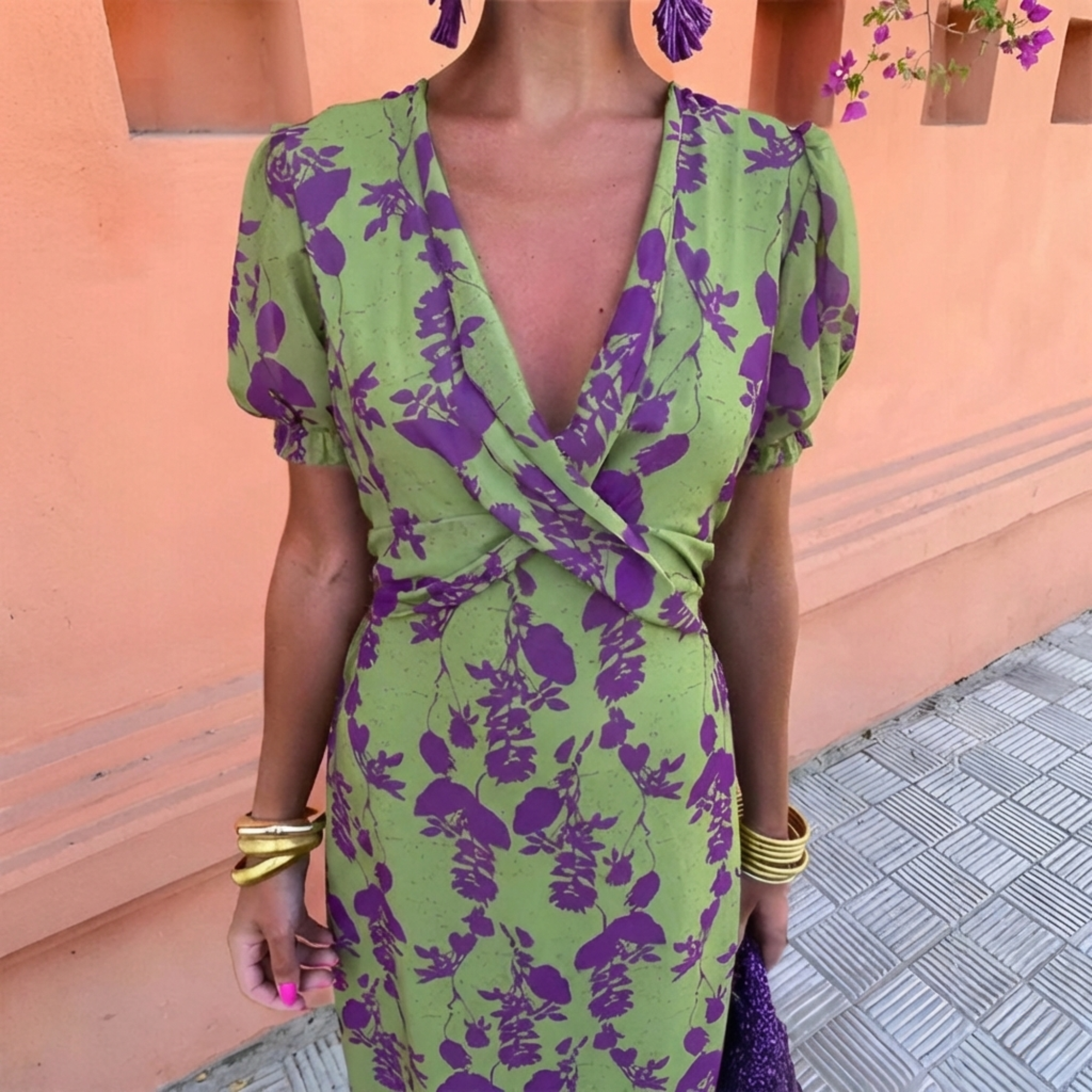 Vestido Largo Estampado Elegante para Mujer