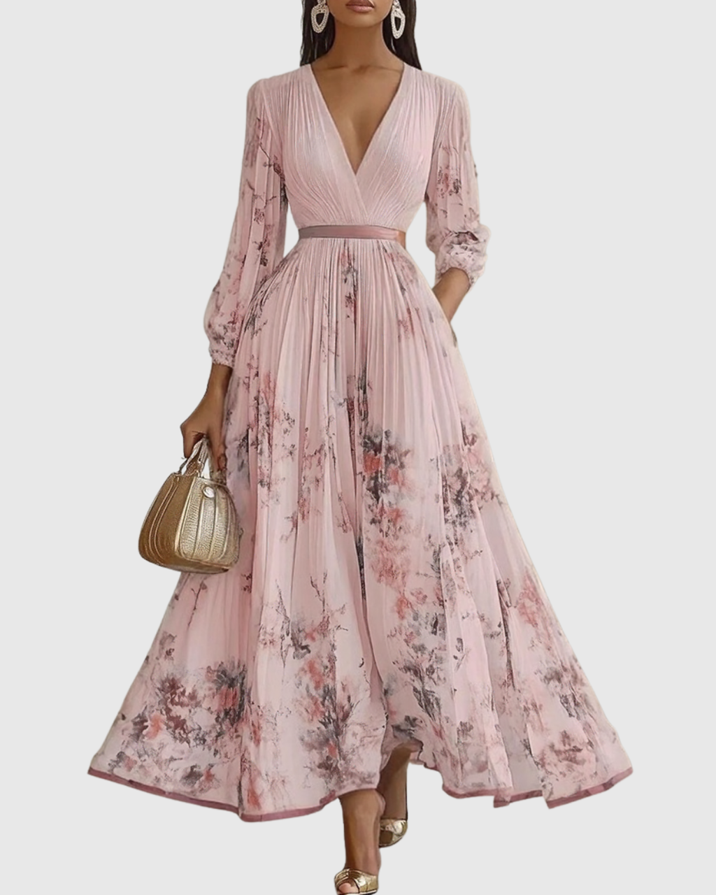 Vestido Maxi Plisado para Mujeres