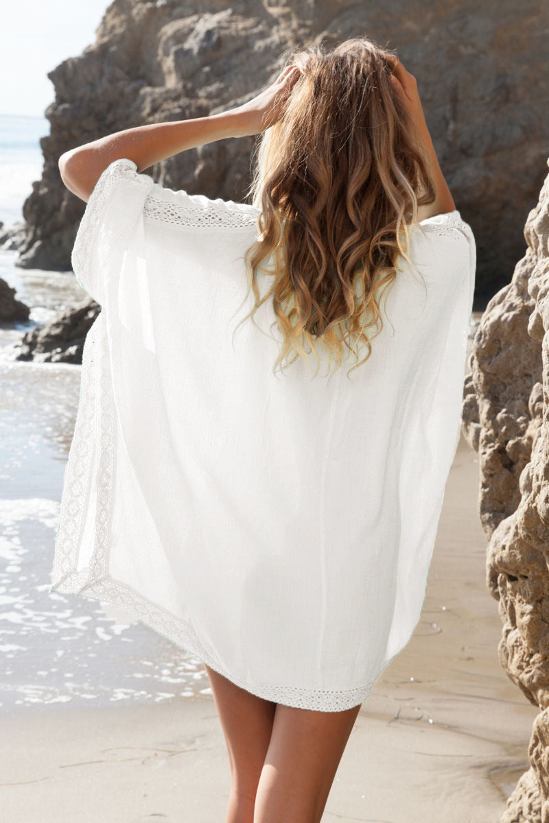 Vestido Playero de Chifón Estampado para Mujer