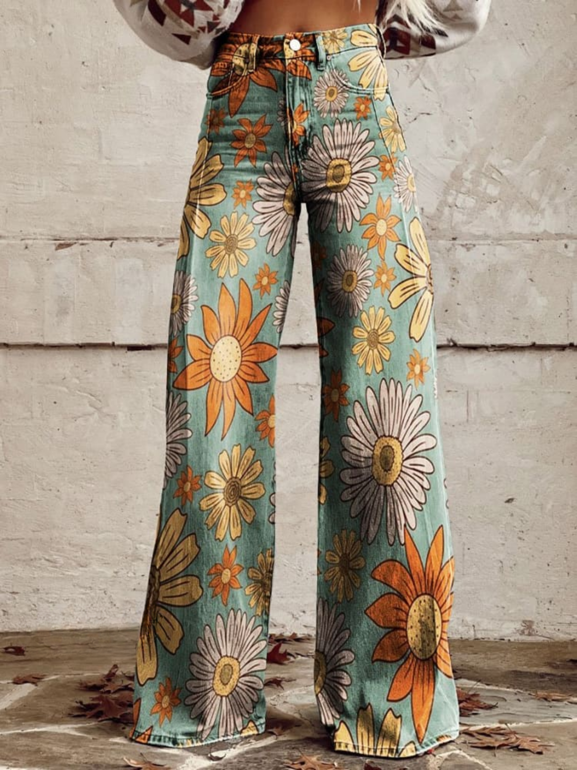 Pantalón Ancho de Pierna Amplia para Mujer