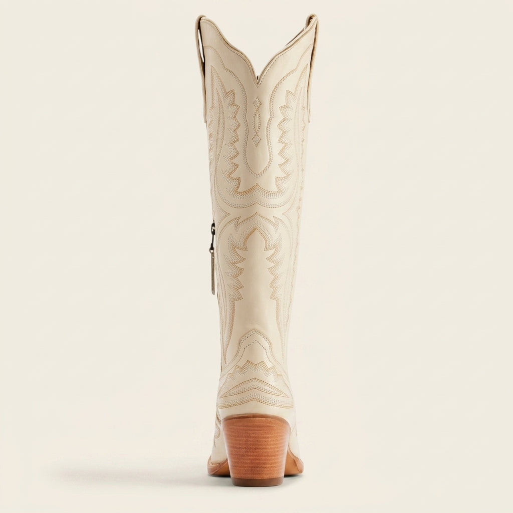 Botas Vaqueras Altas de Tacón Grueso para Mujer | Ideal para el Día a Día