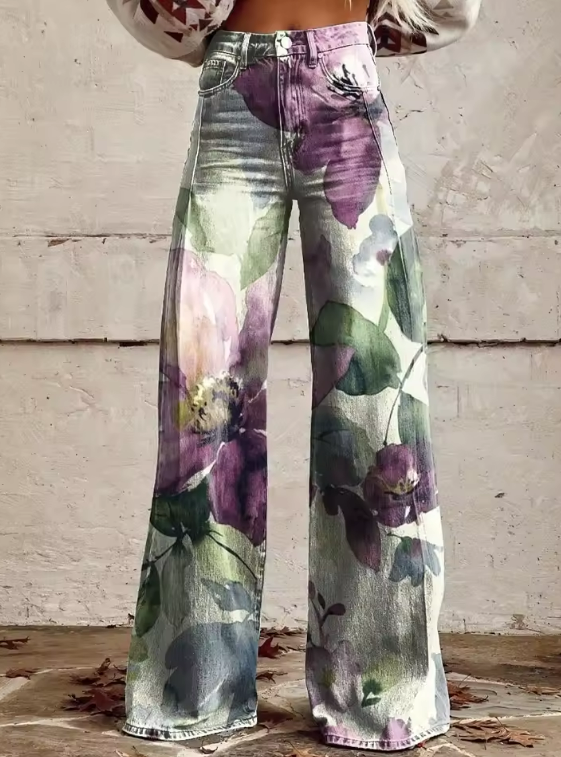 Pantalón Ancho de Estilo Retro para Mujer