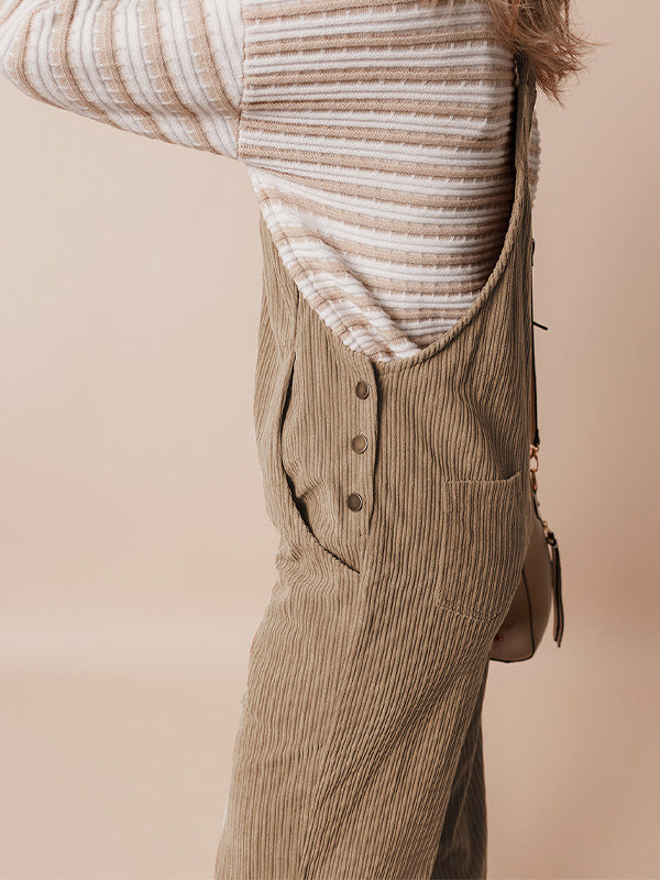 Mono de Pana con Tirantes Ajustables para Mujer