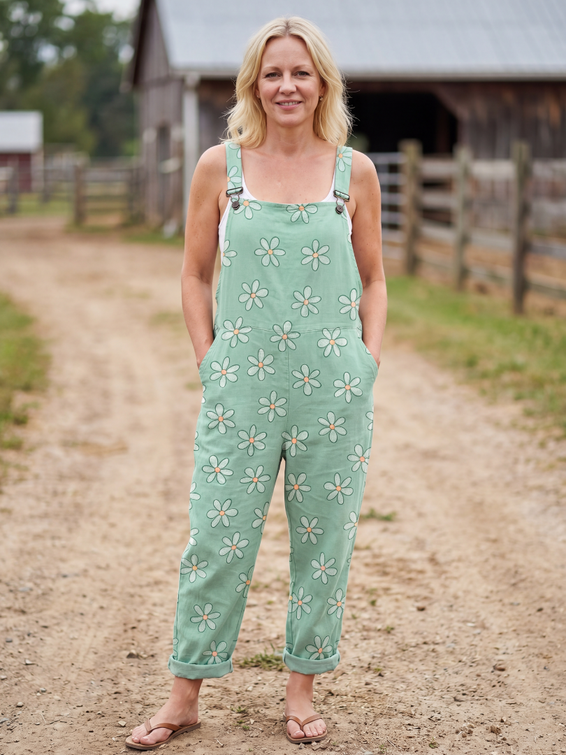 Floral Print Overalls for Women
