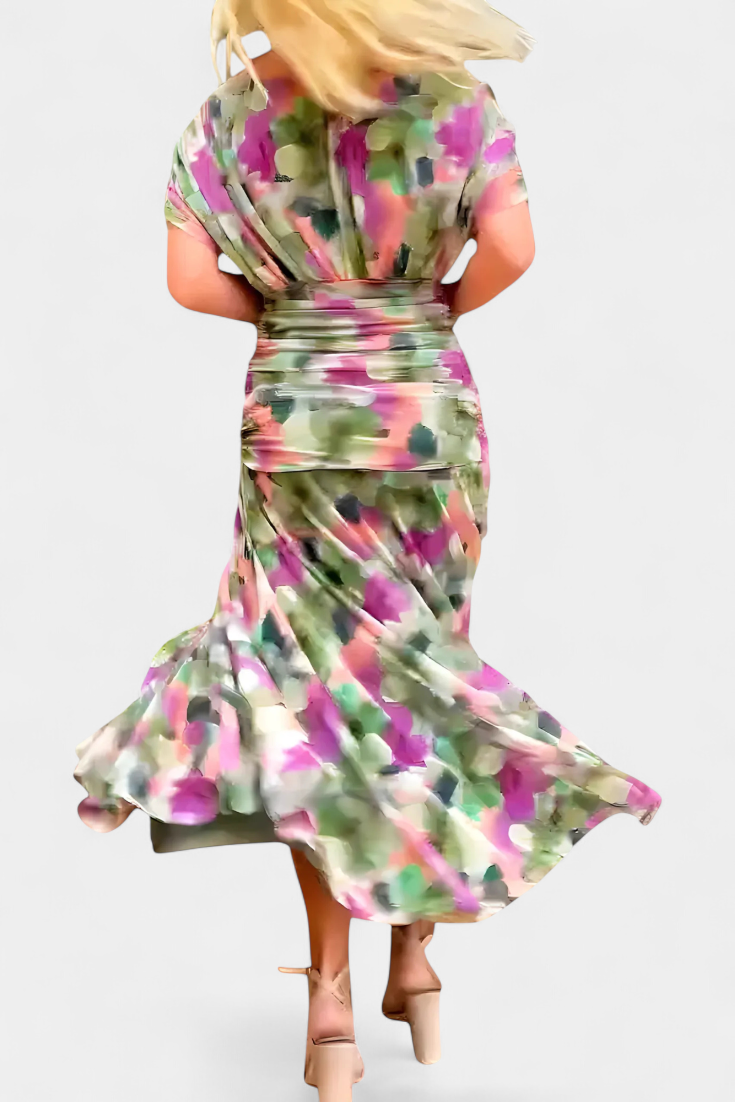 Vestido Largo Estampado Floral para Mujer