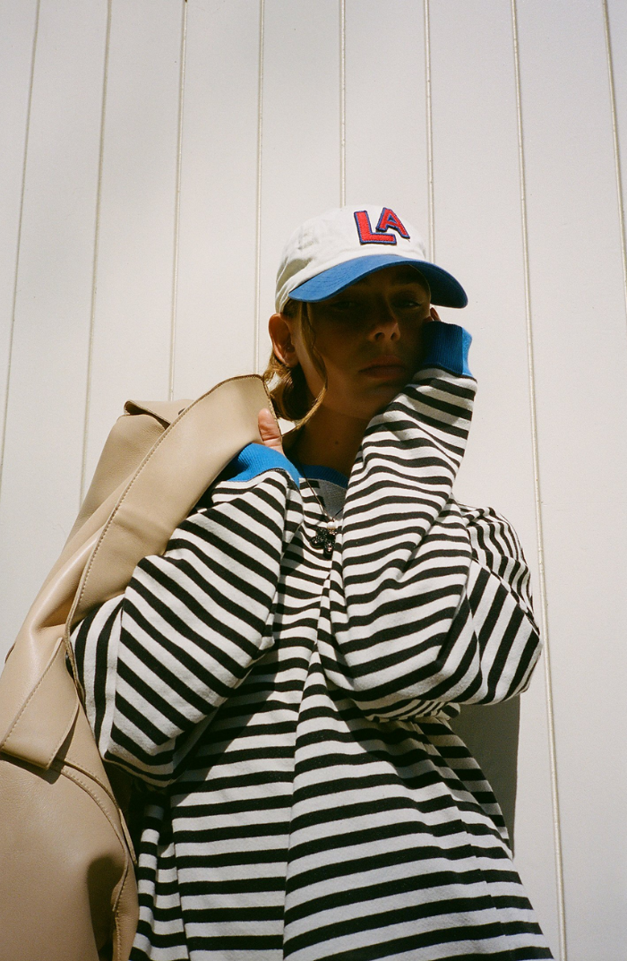 Suéter Oversize a Rayas con Cuello Redondo y Estilo Pullover para Mujer