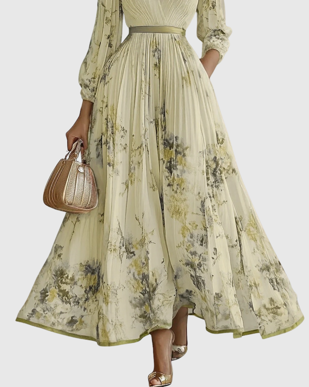 Vestido Maxi Plisado para Mujeres