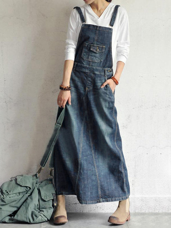 Mono Denim con Tirantes Ajustables para Mujer