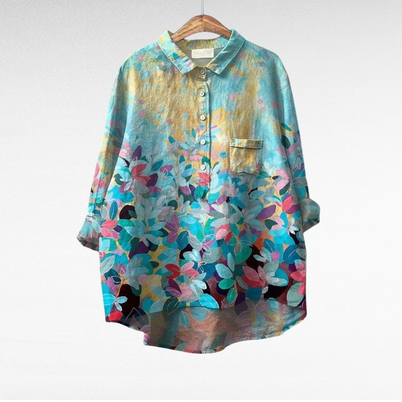 Casual blouse with 3D design for women