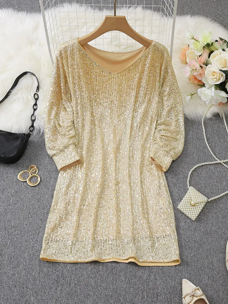 Vestido de Fiesta con Lentejuelas para Mujeres