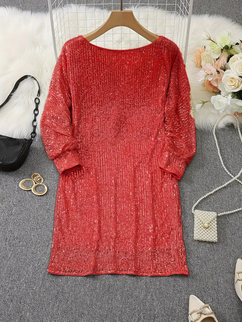 Vestido de Fiesta con Lentejuelas para Mujeres