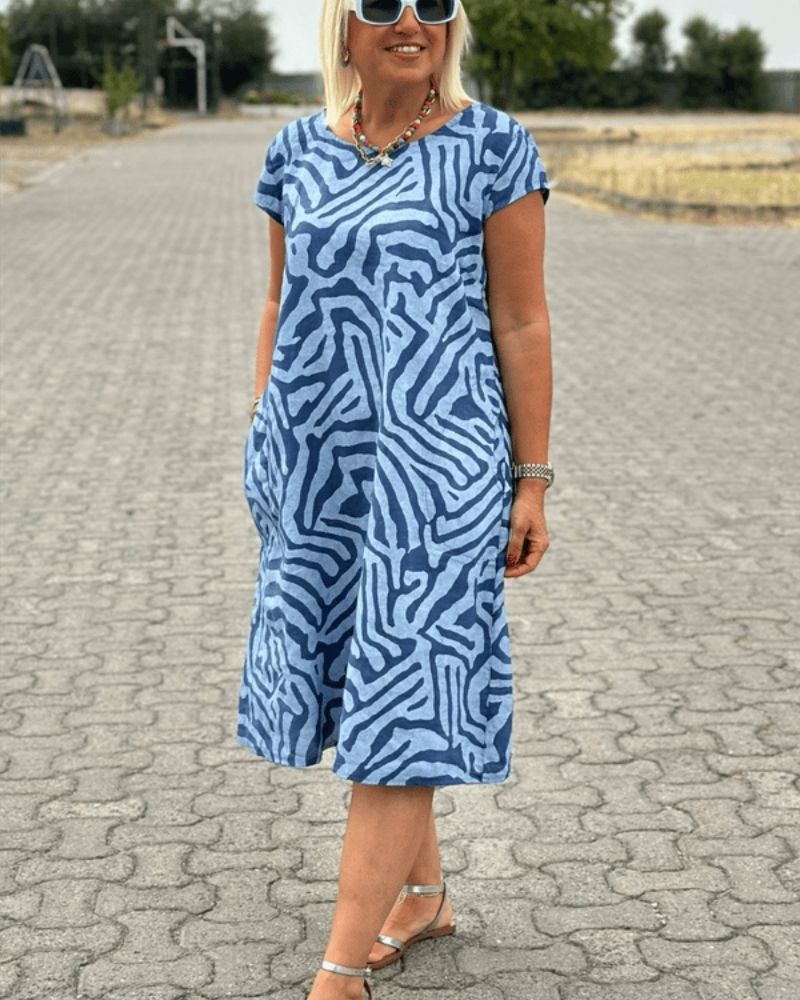 Vestido Veraniego Cuello Redondo para Mujer