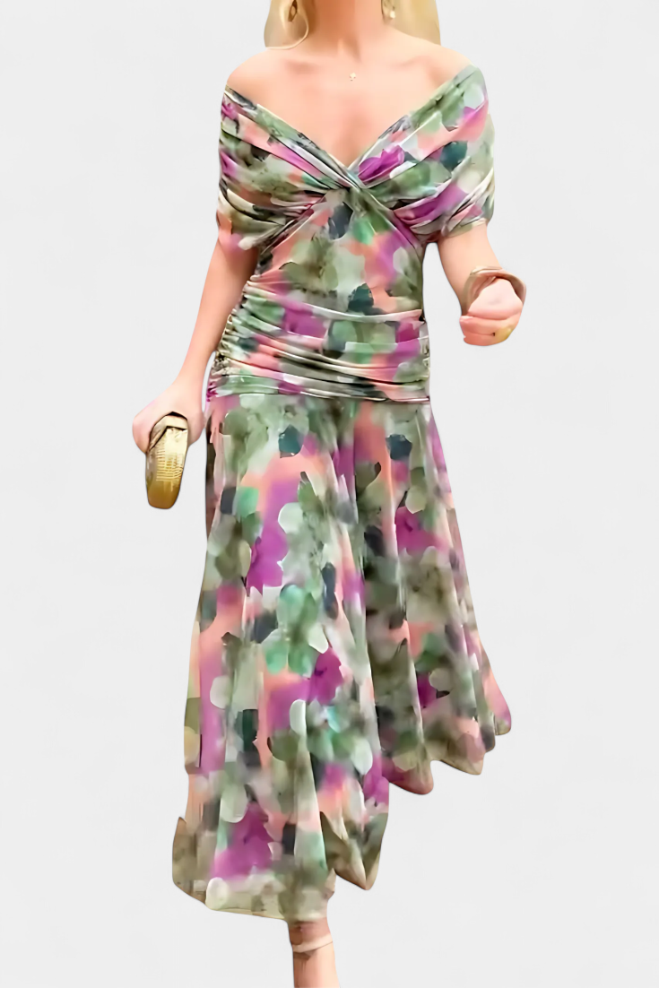Vestido Largo Estampado Floral para Mujer