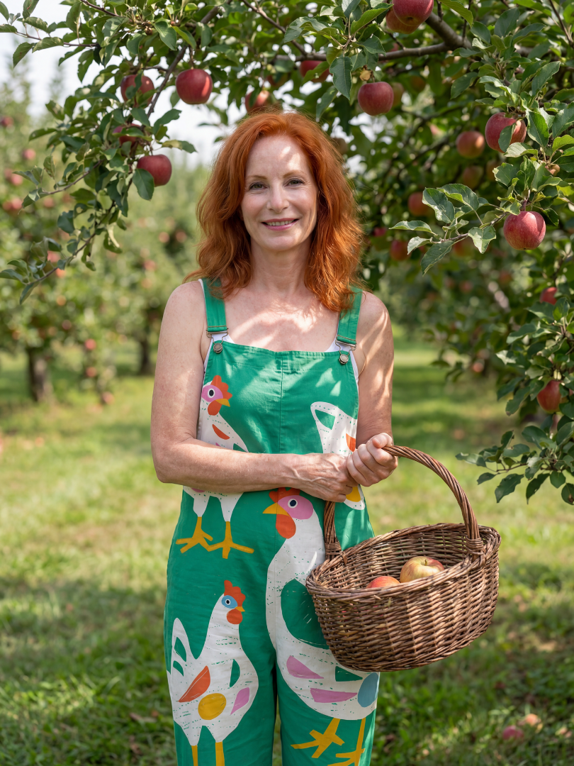 Chicken Print Overalls for Women