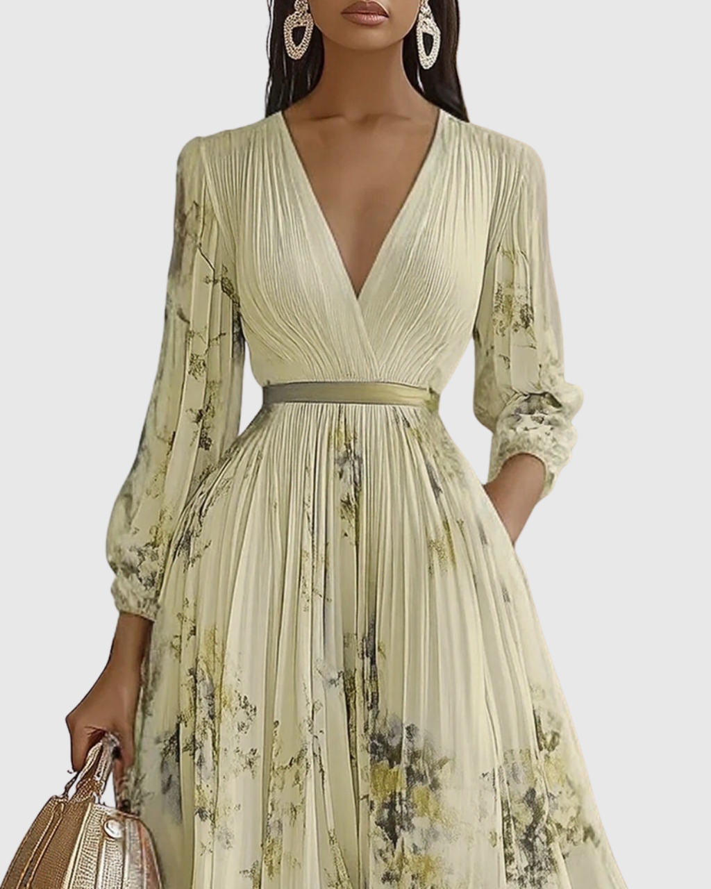 Vestido Maxi Plisado para Mujeres