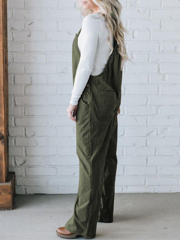Mono de Pana con Tirantes Ajustables para Mujer