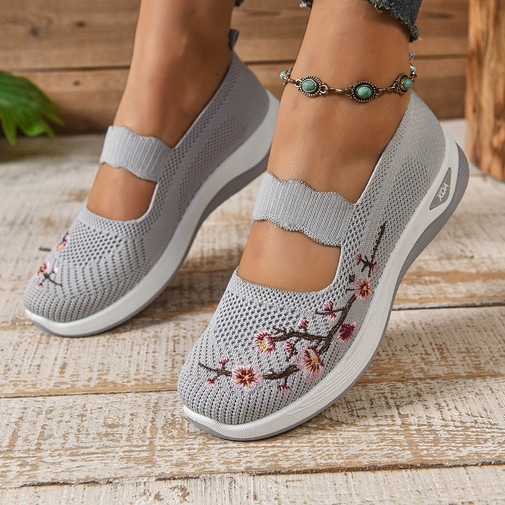 Zapatos sin cordones de malla para mujer