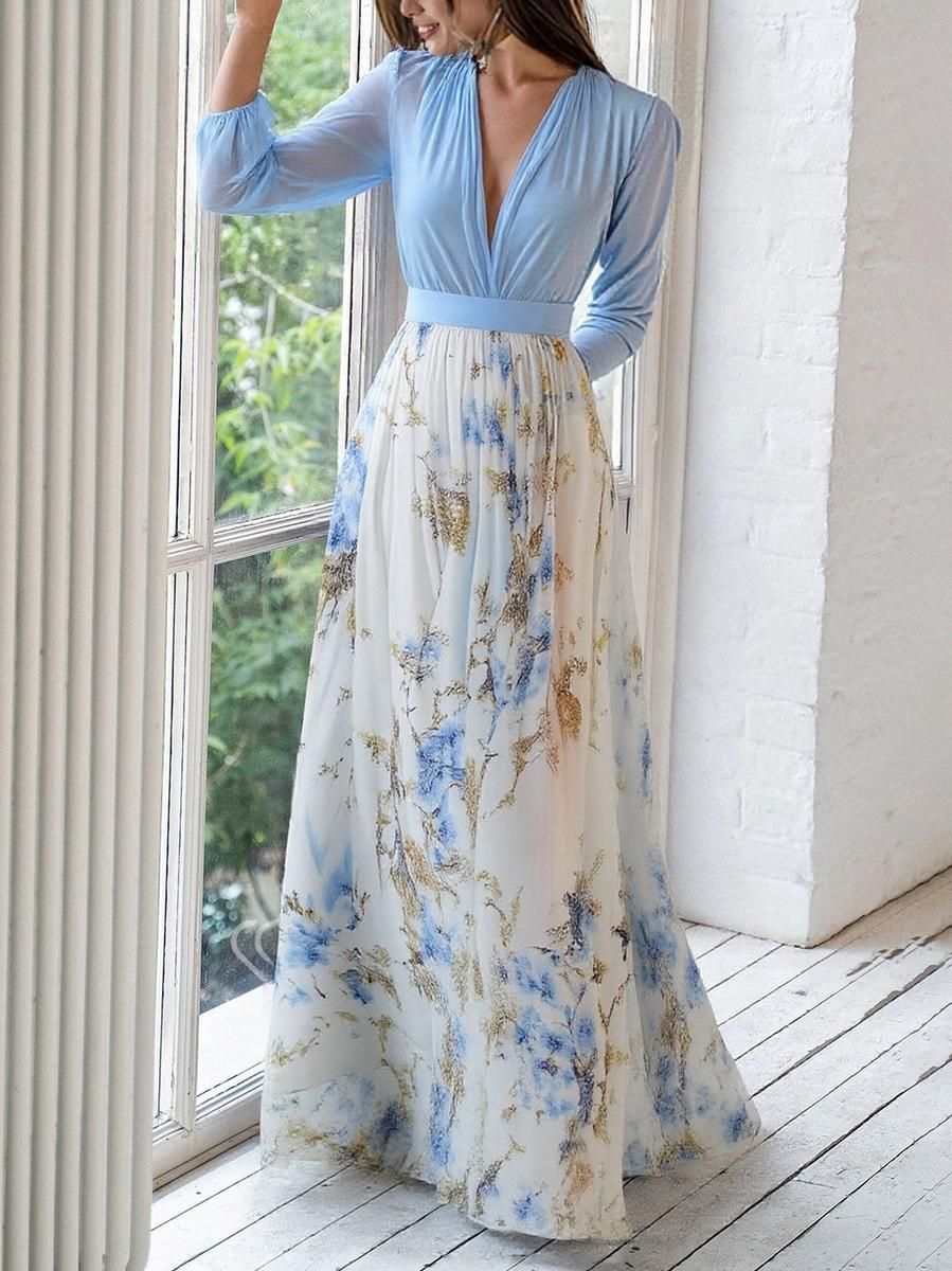 Vestido Maxi para Mujer con Estampado Floral