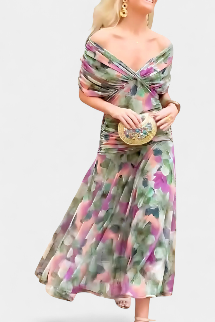 Vestido Largo Estampado Floral para Mujer