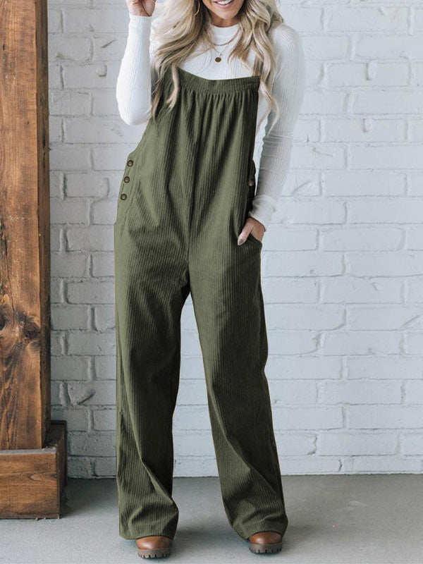 Mono de Pana con Tirantes Ajustables para Mujer