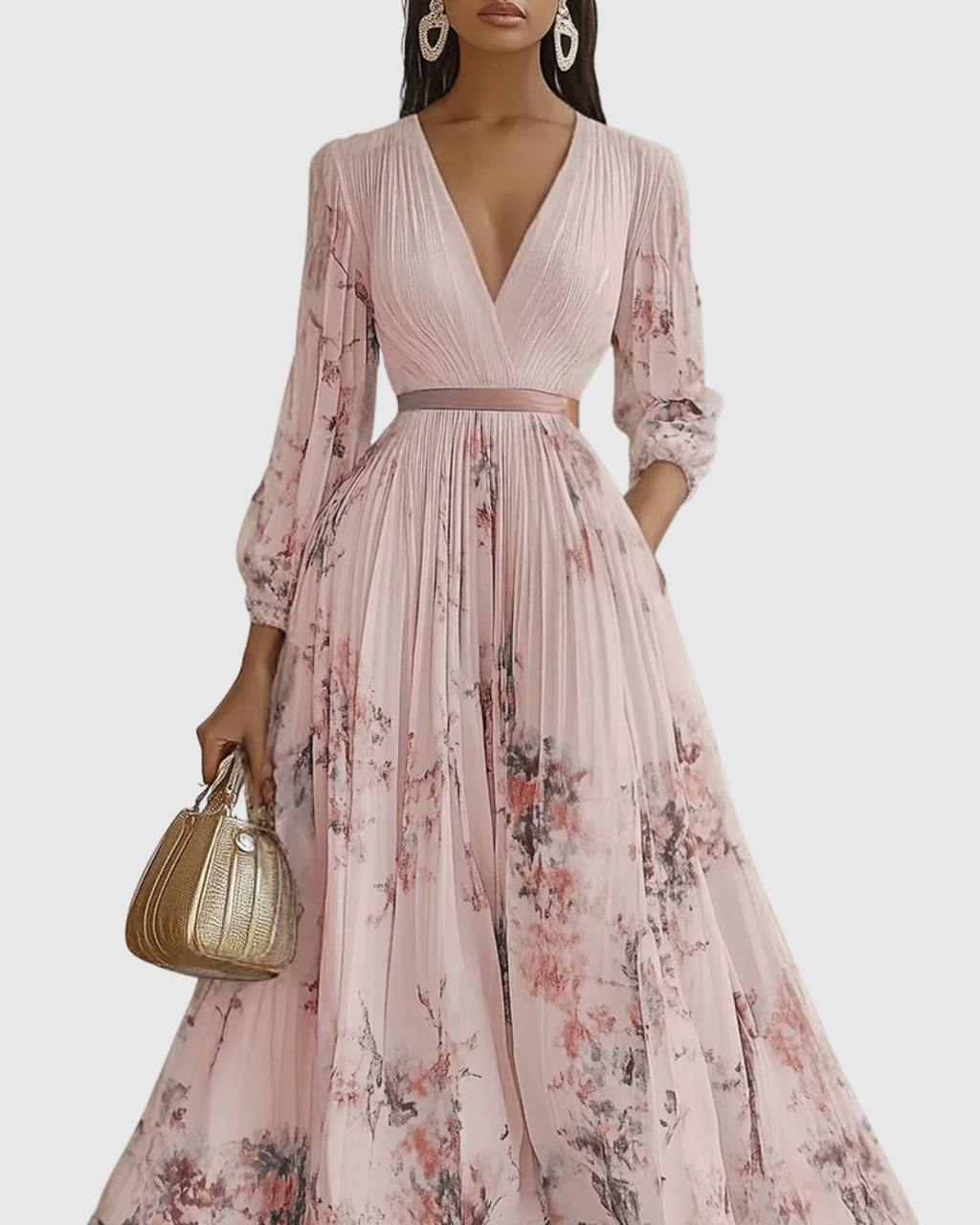 Vestido Maxi Plisado para Mujeres