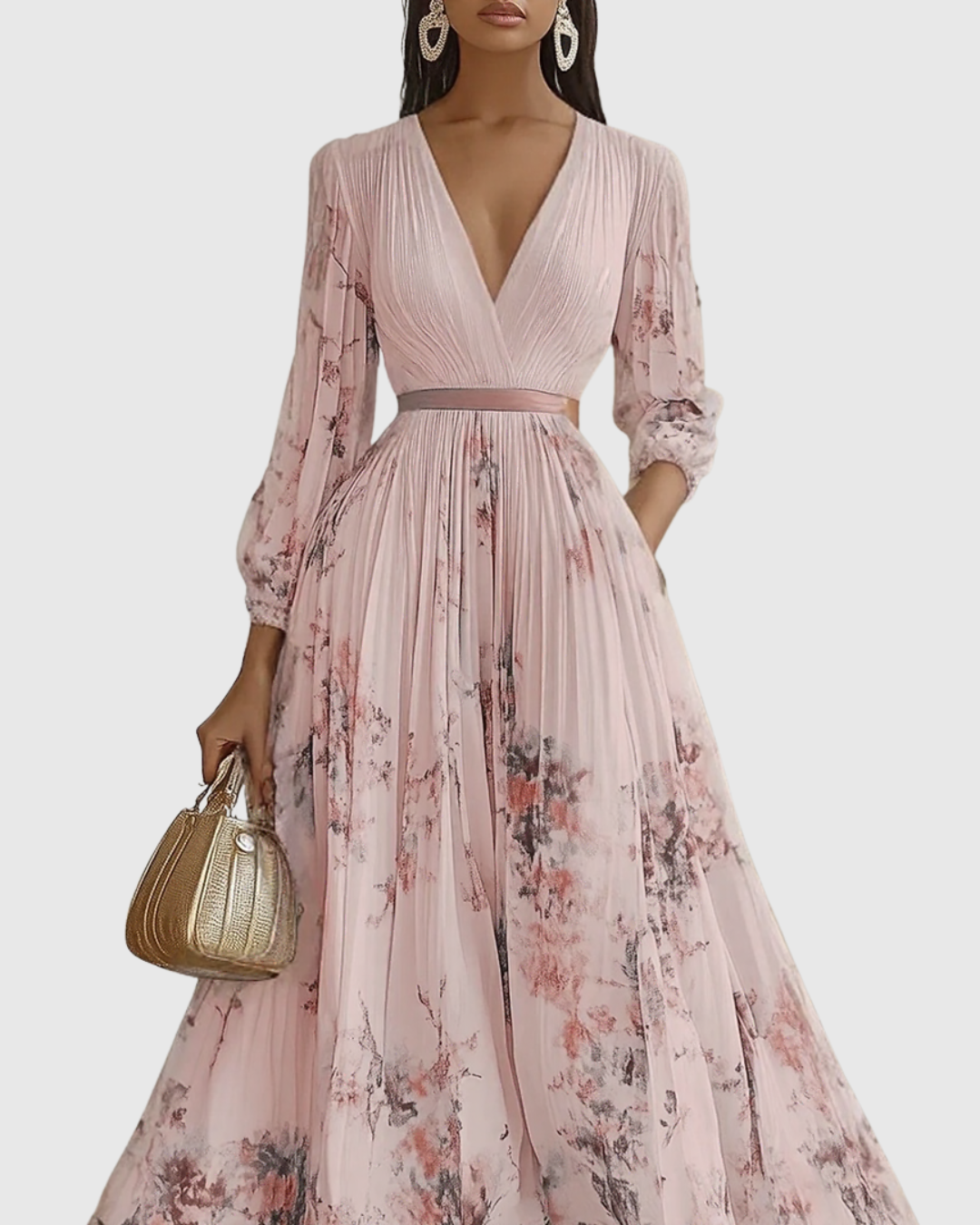 Vestido Maxi Plisado para Mujeres
