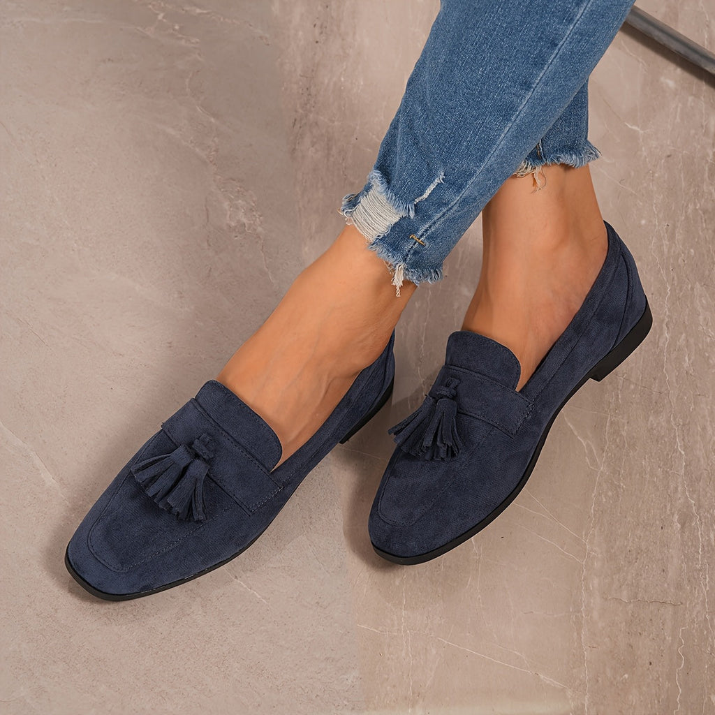 Mocasines de Suela Baja con Borlas para Mujer