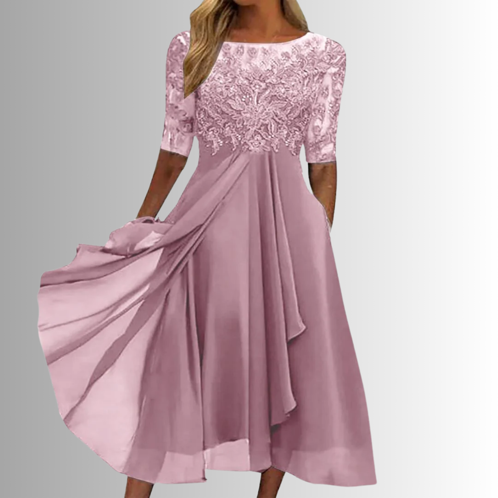 Vestido Largo de Encaje para Mujer