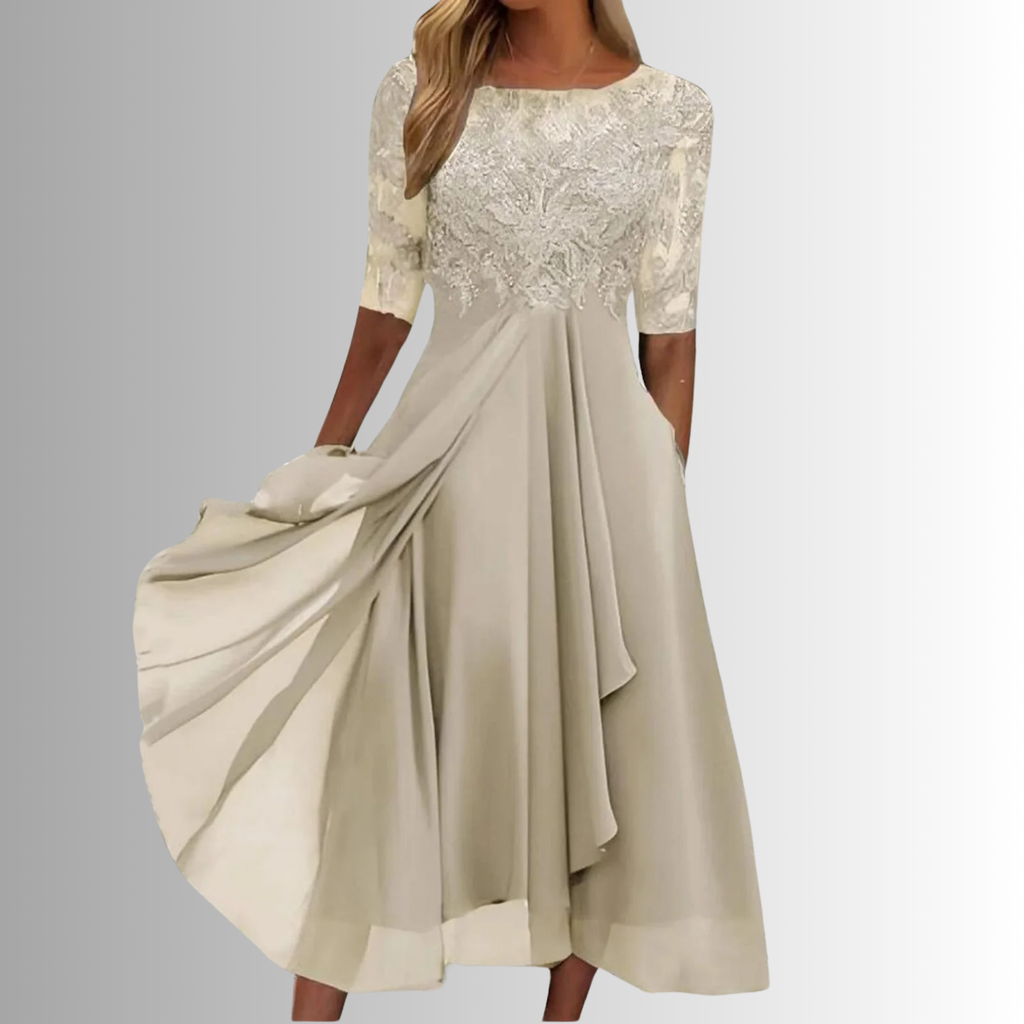 Vestido Largo de Encaje para Mujer