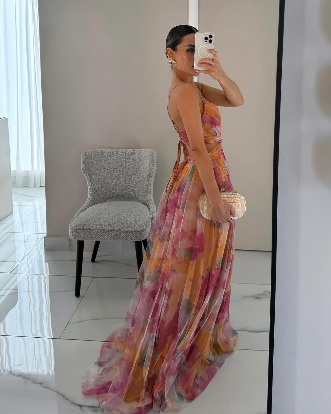 Vestido Largo Estampado Floral para Mujer