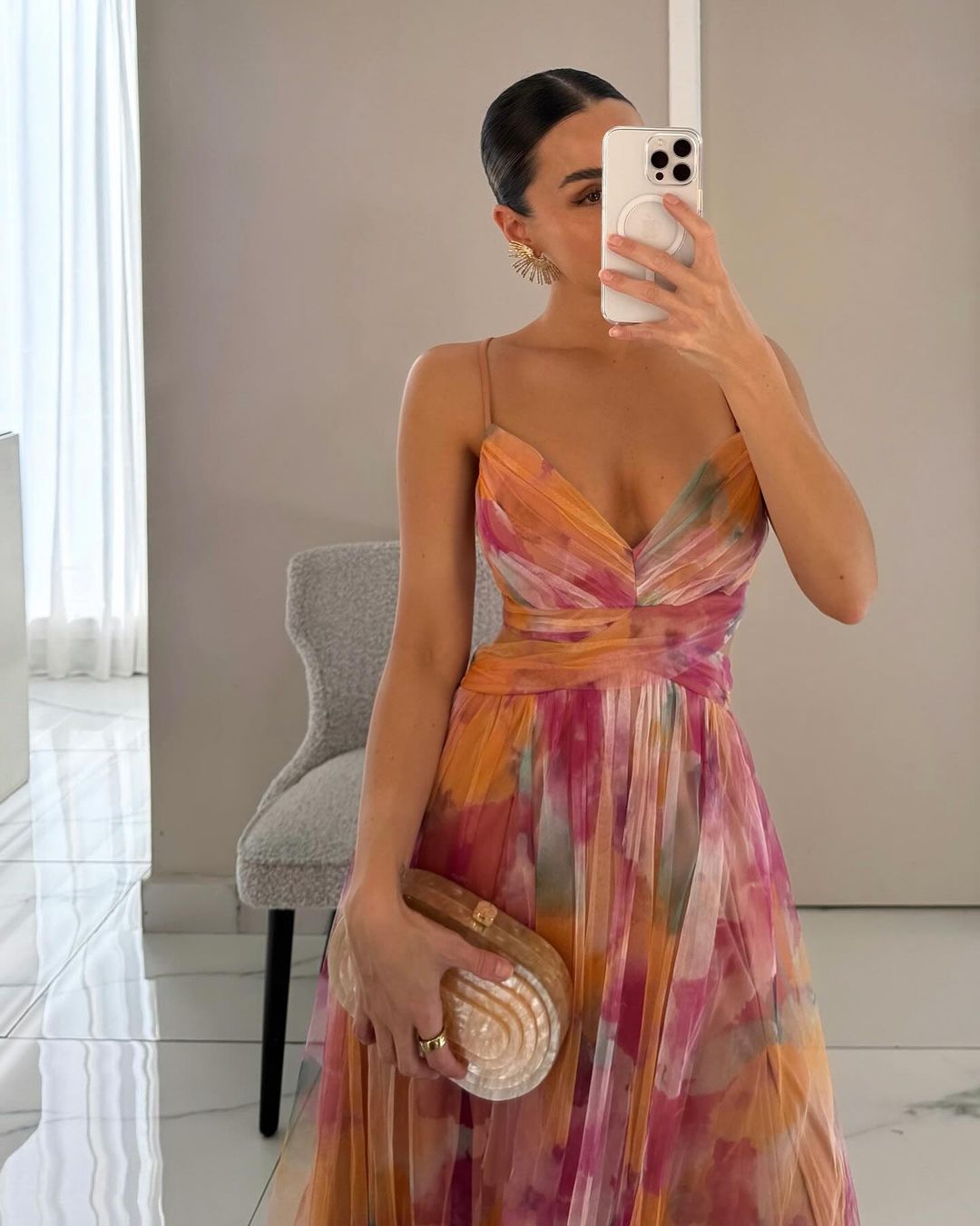 Vestido Largo Estampado Floral para Mujer