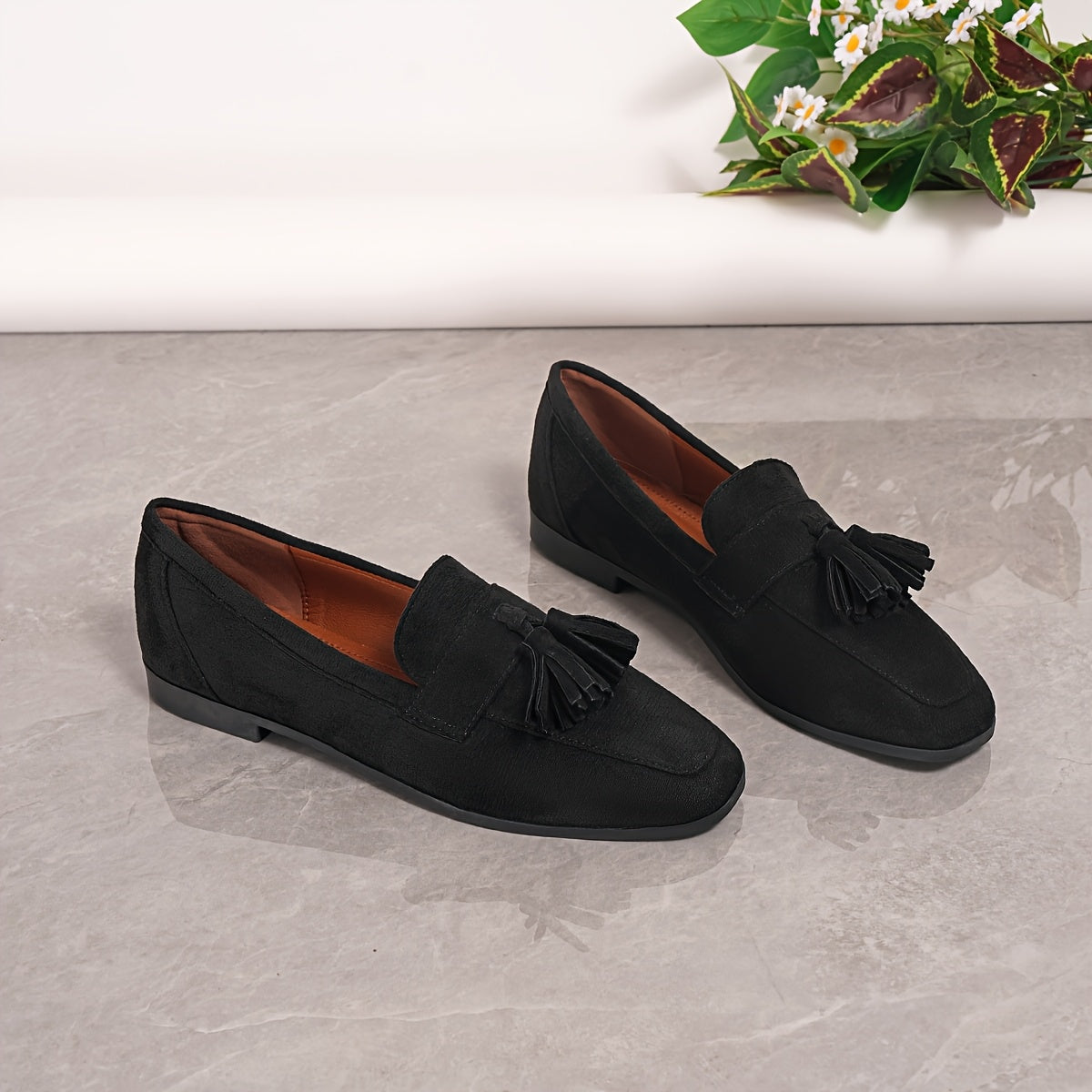 Mocasines de Suela Baja con Borlas para Mujer