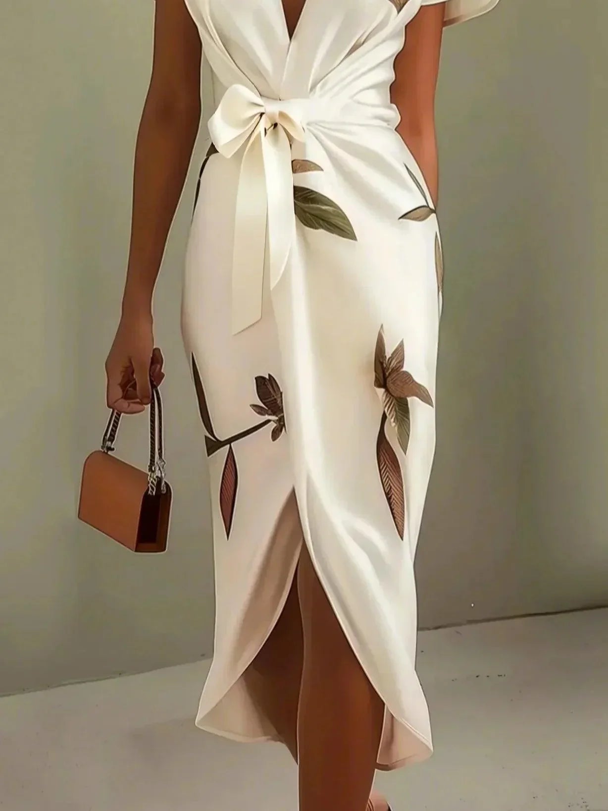 Vestido Cruzado Satinado para Mujeres