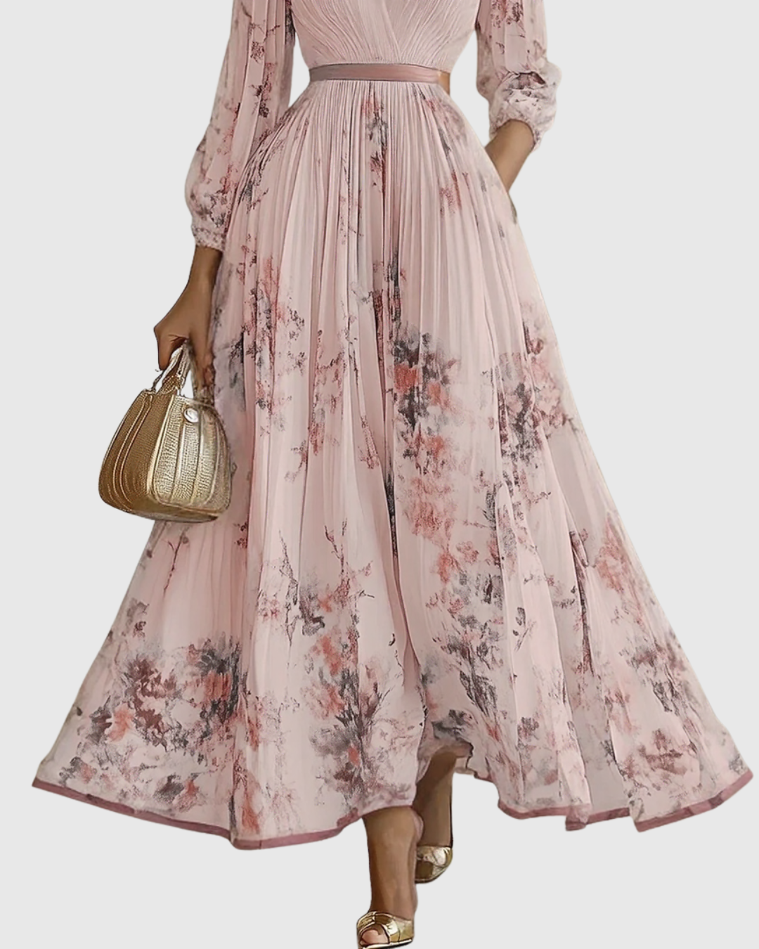 Vestido Maxi Plisado para Mujeres