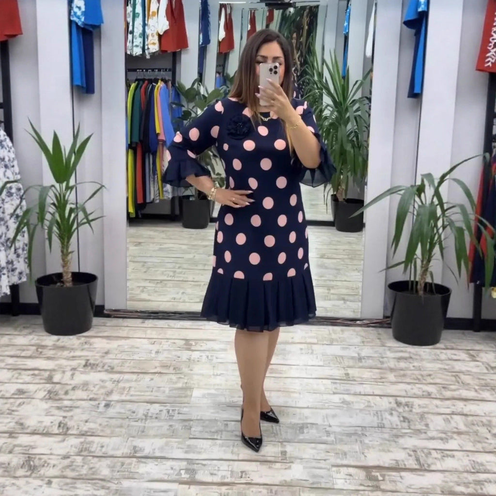 Vestido plisado con lunares para Mujer