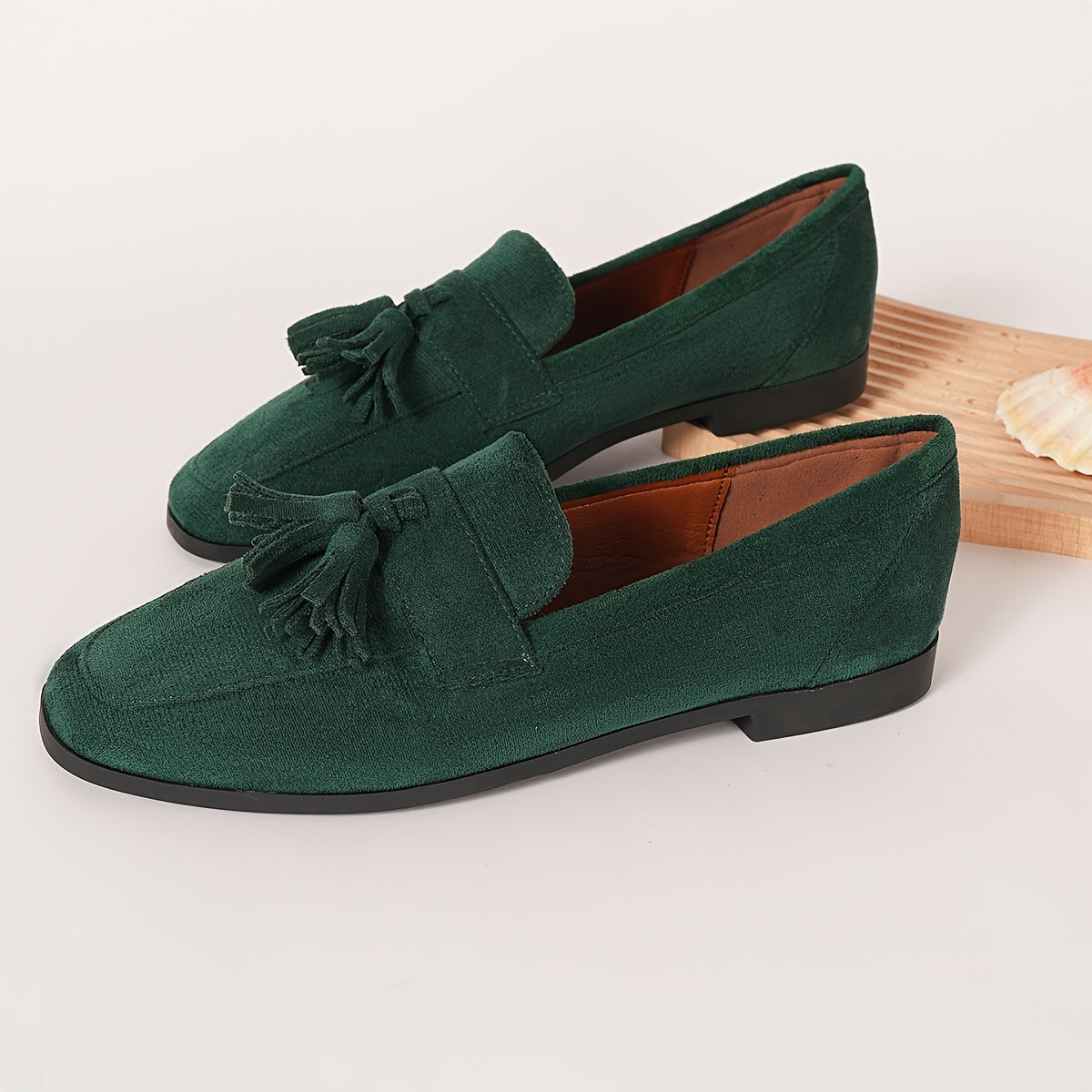 Mocasines de Suela Baja con Borlas para Mujer