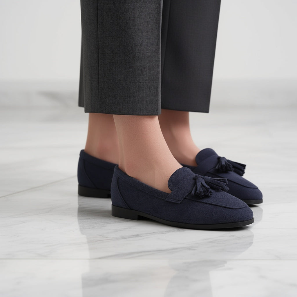 Mocasines de Suela Baja con Borlas para Mujer