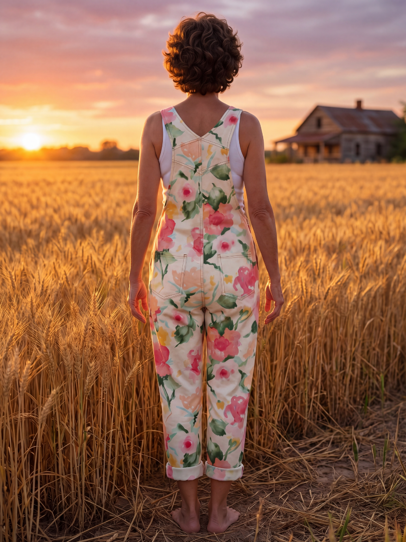 Floral Print Overalls for Women