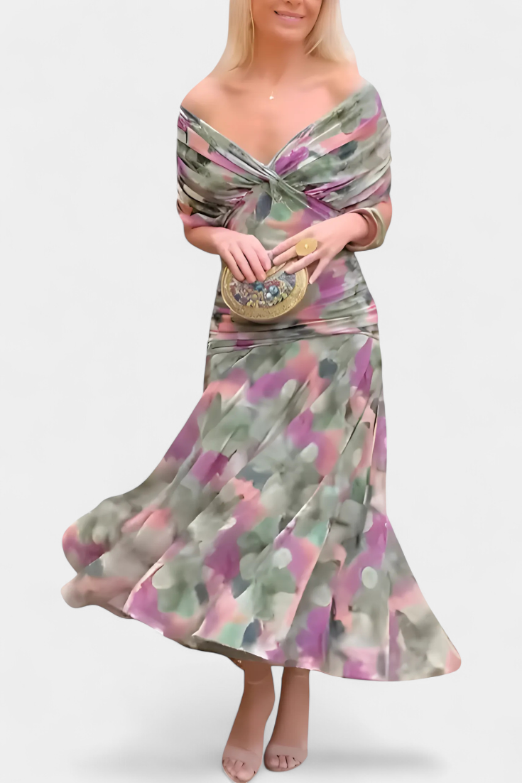Vestido Largo Estampado Floral para Mujer