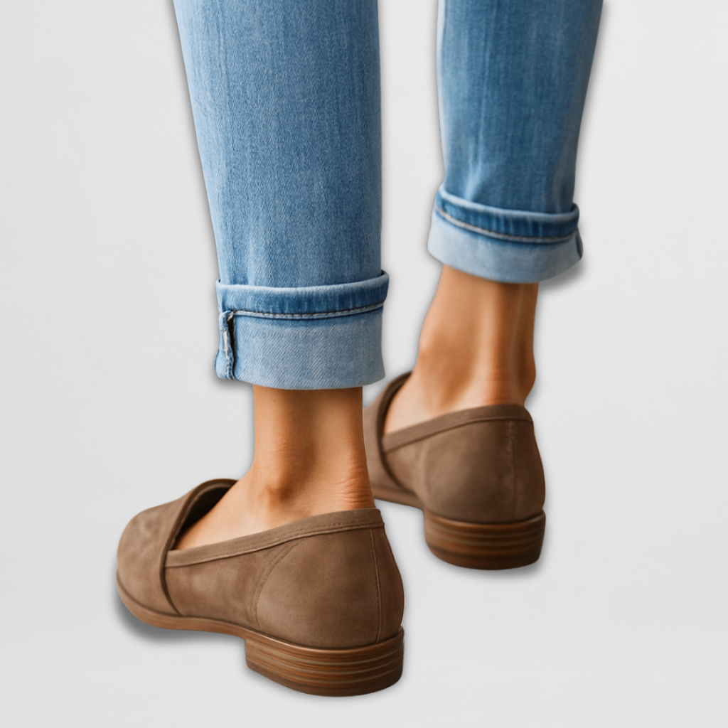 Mocasines con Punta de Ante para Mujer